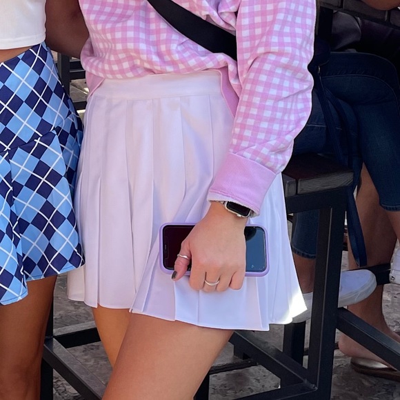 Abercrombie white pleated mini skort - Picture 2 of 4